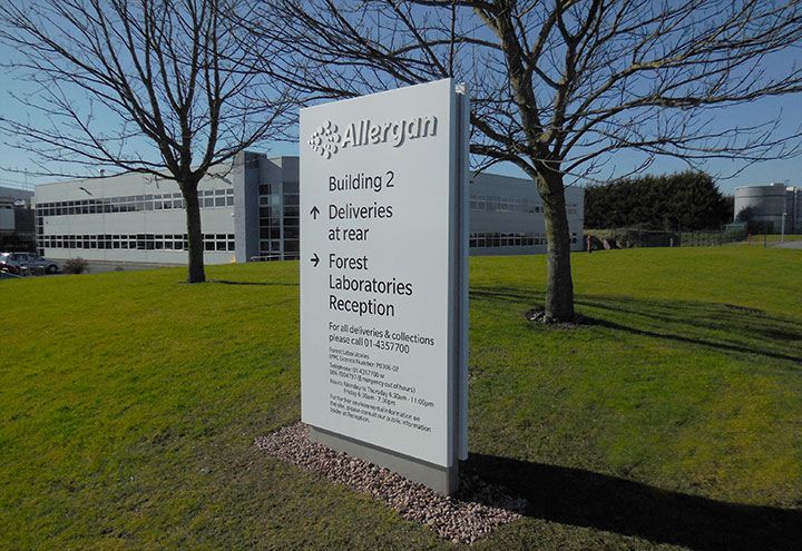 Signage Site Monument Rebrand Allergan